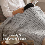 L'AGRATY Chunky Knit Throw Blanket - Image 4
