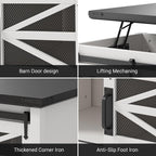 47.2" Lift Top Coffee Table, Hidden Storage Compartment, Lifting Tabletop - Image 5