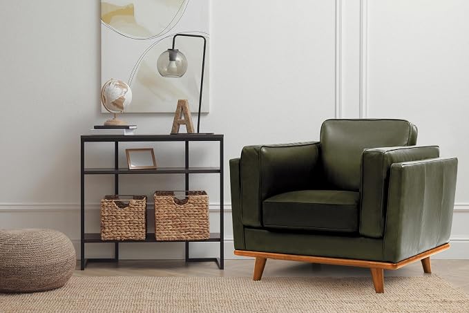 Valencia Artisan Leather Accent Chair, Full-Aniline Leather Upholstery - Image 4