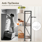 HOOBRO Bookshelf, 5-Tier Industrial Bookcase, Book Shelf Storage Organizer - Image 8