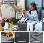 JOYURE 4-Piece Patio Furniture Set, Outdoor Wicker Patio Conversation Set - Image 6