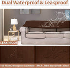 Easy-Going 100% Waterproof Loveseat Couch Cover Stretch Jacquard Sofa Cover | - Image 3
