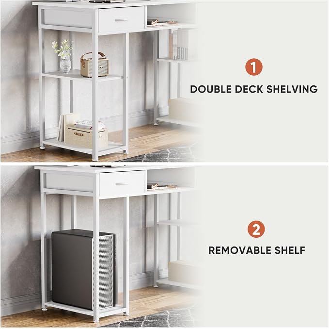 DUMOS 48" Small Computer Home Office Desk - Image 8