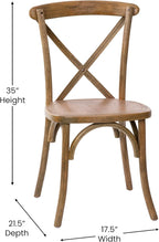 EMMA + OLIVER 2-Pack Wooden X-Back Dining Chair - Image 3