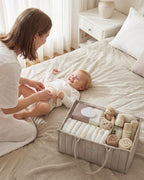 Blissful Diary Baby Diaper Caddy Organizer, Stylish Storage Basket - Image 6