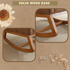 VINGLI Rustic Microfiber Nursing Rocking Chair - Image 5