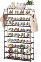 LANTEFUL 10 Tiers Shoe Rack 50 Pairs Large Capacity Tall Shoe Organizer Sturdy - Image 9