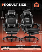 GTPLAYER Gaming Chair for Adults, Big and Tall 350LBS Heavy Duty Office Chair - Image 3