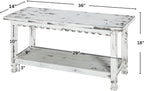 Country Cottage 36-Inch Farmhouse Entryway Bench - Image 3