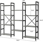 SUPERJARE Triple Bookshelf, Bookcase - Image 3