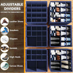 SpaceAid Shoe Organizer for Closet, 2 Pack Foldable Shoe Storage Containers - Image 3