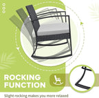 Homall Patio Furniture Set 3 Piece Resin Outdoor Bistro Set Rocking Patio Chairs - Image 4