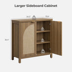 SICOTAS 68" W Rattan Sideboard Buffet Cabinet - Image 2