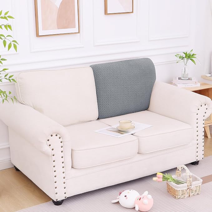 Smiry Waterproof Couch Cushion Covers, Stretch Jacquard Thick Sofa Cushion - Image 5