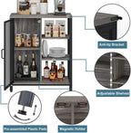 BON AUGURE Liquor Cabinet Bar for Home, Farmhouse Coffee Storage Cabinet for - Image 3