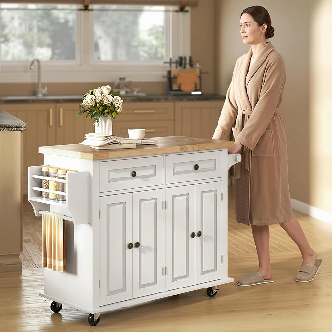 HOMCOM Kitchen Island Cart - Image 8