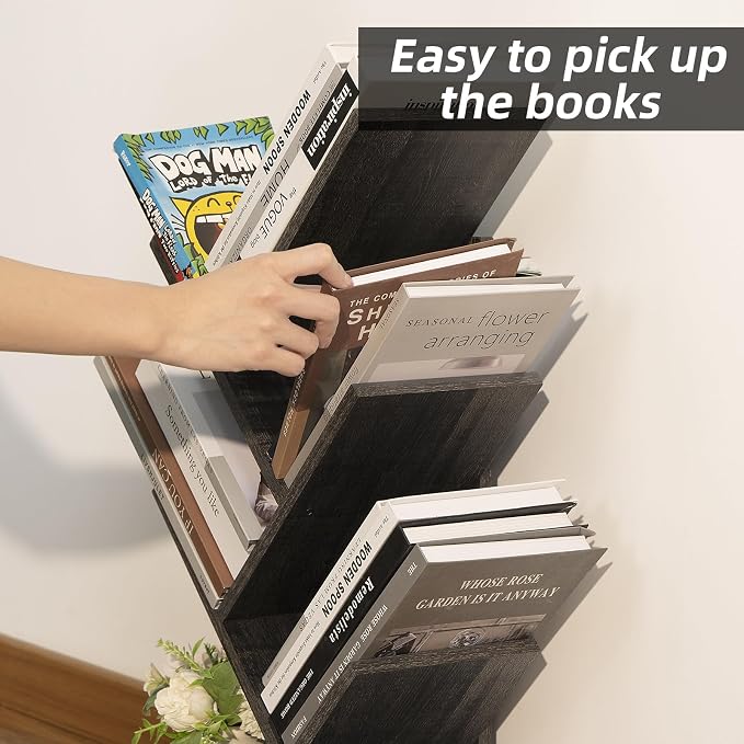 SHEEPAM 5 Tier Tree Book Shelf, Small Desktop Bookshelf - Image 6