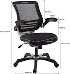 Modway Edge Mesh Back and Mesh Seat Office Chair In Black - Image 3