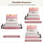 Queen LED Velvet Bed Frame - Image 8