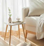 FORAOFUR Small End Table, Side Table Accent Table Living Room Bedroom Balcony - Image 2