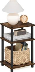 Furinno JUST Side Table, 3-Tier End Table, Open Shelves Night Stand, Bedside by Furinno-FitsYourSpaceFitsYourBudget