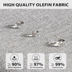 Sundale Outdoor Olefin Quilted Lounge Cushion Set of 2, Patio Foldable Chaise - Image 2