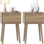 LAATOOREE Nightstands Set of 2, Small Size Side End Table, Bedside Table by LAATOOREE