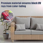 8Pcs Outdoor Cushion Covers, Stretch Patio Furniture Couch Chair Slipcovers | - Image 3
