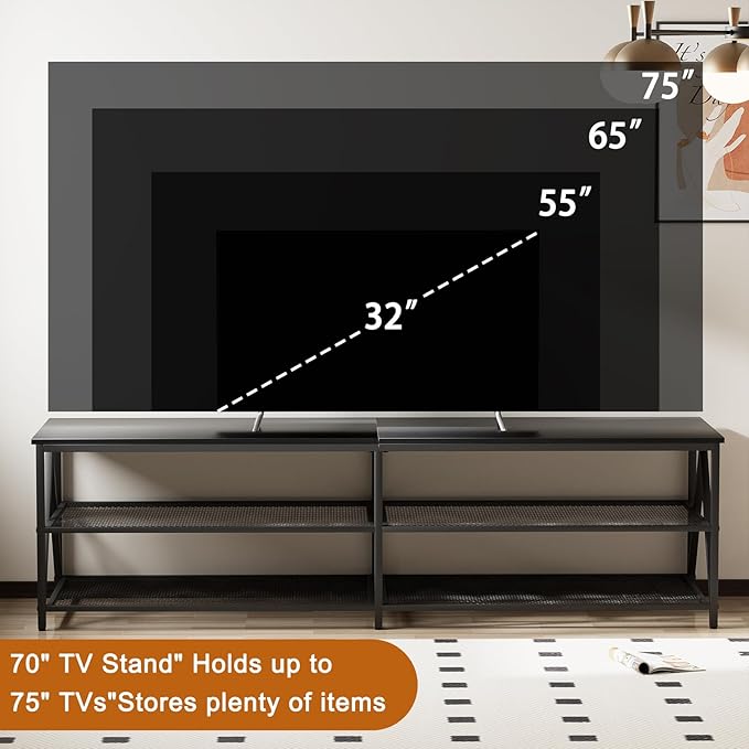 TV Stand for TVs up to 75 Inch, Entertainment Center for Living Room - Image 4