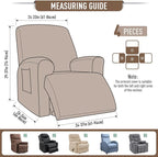 TAOCOCO Recliner Cover 4-Pieces, Recliner Stretch Sofa Slipcover, Recliner - Image 5
