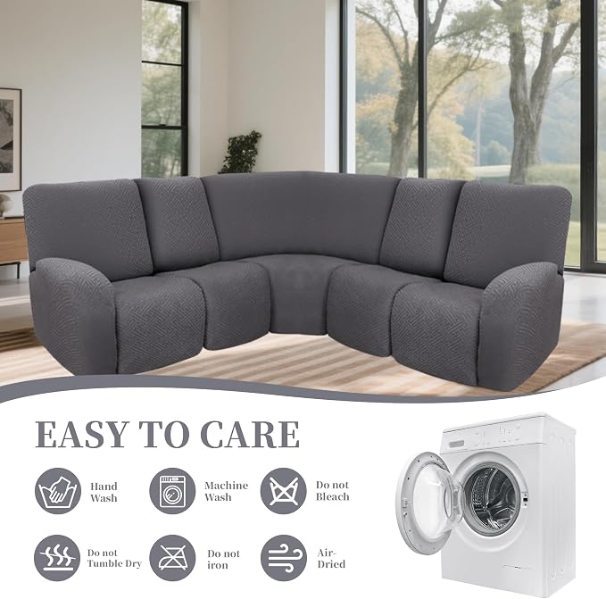 100% Waterproof Sectional Recliner Couch Covers - Image 8