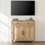 WAMPAT 34’‘ Oak Buffet Cabinet - Image 5