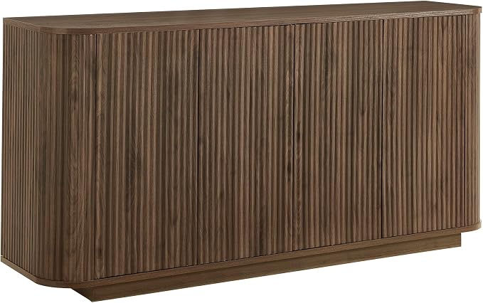 LKTART 64" Buffet Cabinet with Storage, Modern Fluted Accent Sideboard Media - Image 9