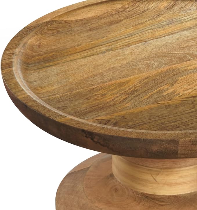SIMPLIHOME Haynes 16-inch Wide Solid Mango End Table in Natural, Handcrafted - Image 5