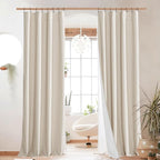 NICETOWN 100% Blackout Linen Curtains by NICETOWN