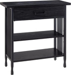 Leick Home Ironcraft Bookshelf, Solid Wood, 1 Drawer, 2 Shelves, Slatted Sides by LeickFurniture