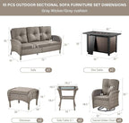 Belord Expansive 10 Pieces Outdoor Patio Furniture Set - Image 2