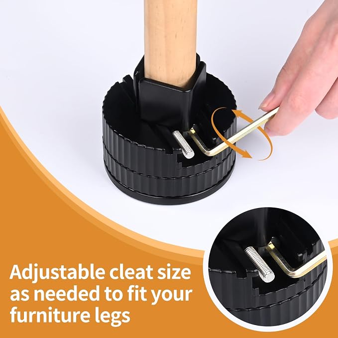 Adjustable Bed Risers Furniture Risers-4 Pack - Image 4
