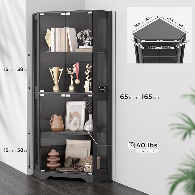 BROTTAR Corner Display Cabinet - Image 2