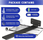 Goovilla Shelf Bracket, Heavy Duty Floating Shelf Brackets 12 inch Long - Image 7