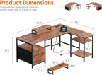 Furologee L Shaped Computer Desk - Image 3
