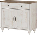 WAMPAT Buffet Cabinet with Doors & Drawer, Large Coffee Bar Table Wood Kitchen - Image 6