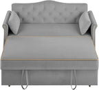 hansones 65'' 3-in-1 Folding Sofa Bed – Queen Size Pullout, Modern Chenille - Image 5