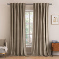 MIULEE Velvet Curtains 52x96 inches 2 Panels Light Taupe Blackout Curtains | by MIULEE