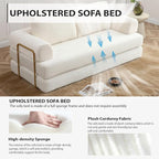 HANXIN 80 Inch Convertible Sleeper Sofa Bed, High Back Plush Corduroy Folding - Image 5