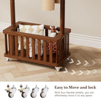 Taitiy Clothes Rack Solid Wood Coat Rack, Metal and Solid Wood Combination - Image 6