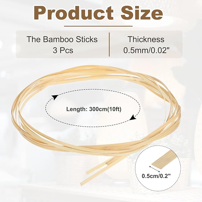 MECCANIXITY 3 Rolls Bamboo Strips - Image 2
