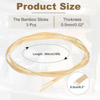 MECCANIXITY 3 Rolls Bamboo Strips - Image 2