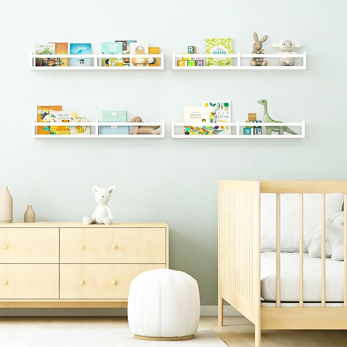 Fixwal Nursery Book Shelves, 32 Inch Floating Bookshelves - Image 3