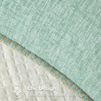 MIULEE Decorative Couch Throw Pillow Covers 18x18 Inch Aqua Green 2 Pack | - Image 2